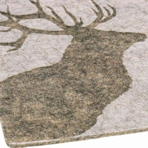 Floristik24 Placemat Christmas table decoration brown felt 45×35cm 4pcs