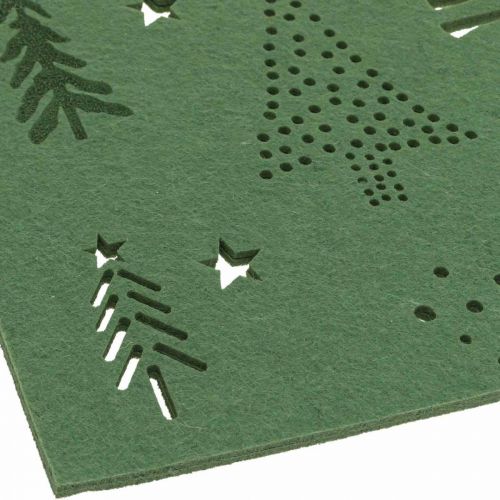 Product Placemat Christmas table decoration green felt 45×35cm 4pcs