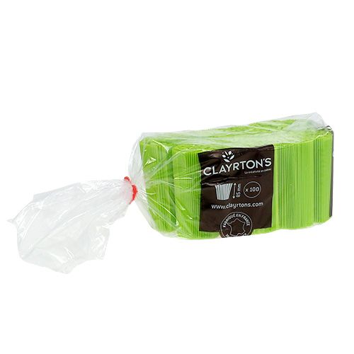 Floristik24 Pleated cuffs light green 8.5cm 100p