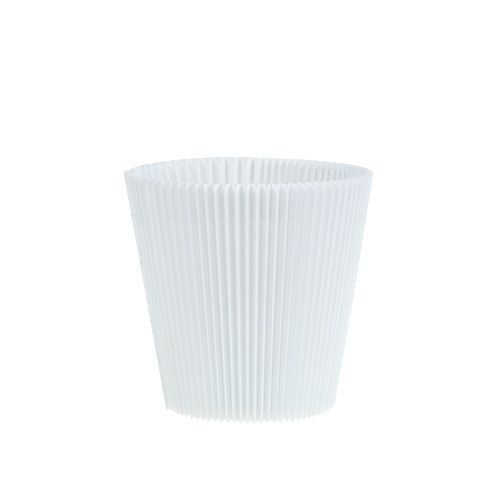 Floristik24 Pleated cuffs white 8.5cm 100 pcs