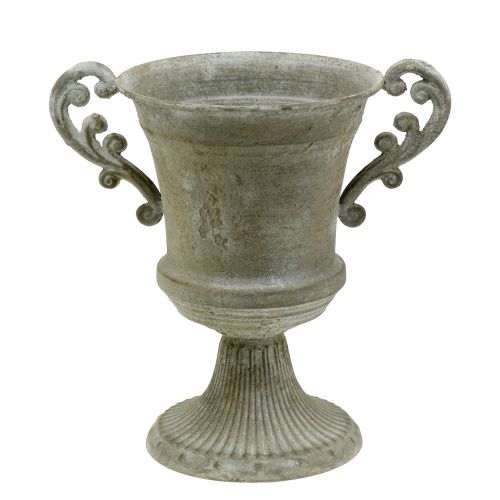 Floristik24 Antique Cup Gray Ø14.5cm H21cm