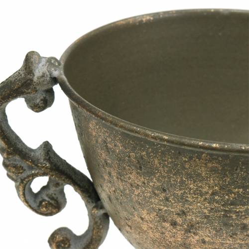 Floristik24 Metal cup antique gold Ø14cm H16cm