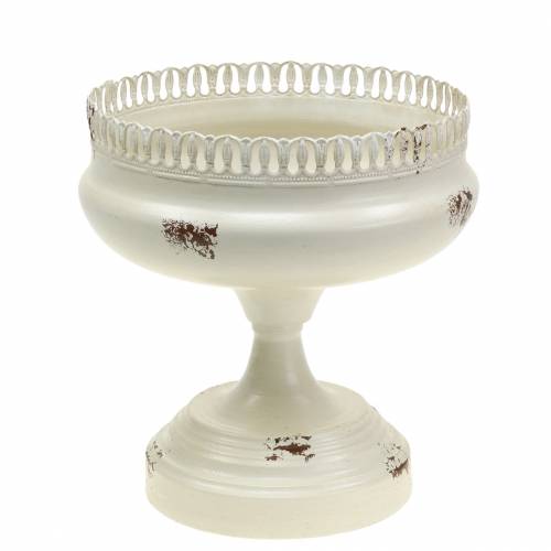 Floristik24 Plant cup goblet antique cream Ø20cm H20cm 1pc