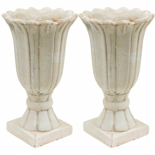 Floristik24 Decorative amphora, goblet for planting, goblet tulip planting jug Ø12cm H25.5cm 2pcs