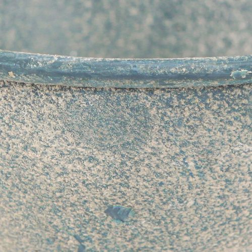 Product Cup Bowl Small Metal Blue White Antique Ø12cm H10.5cm 2pcs