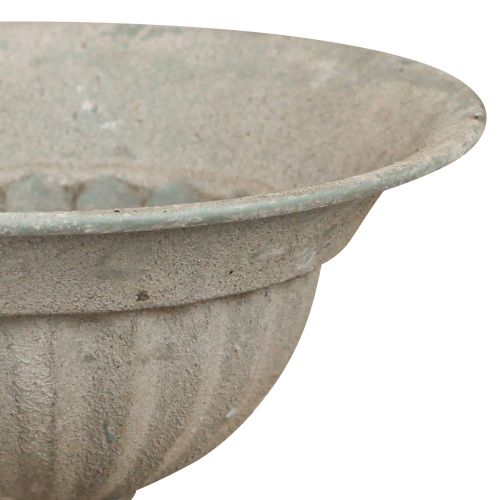 Product Cup bowl with base metal vintage grey Ø16cm H14.5cm