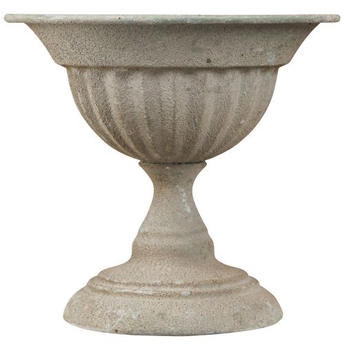 Product Cup bowl with base metal vintage grey Ø16cm H14.5cm