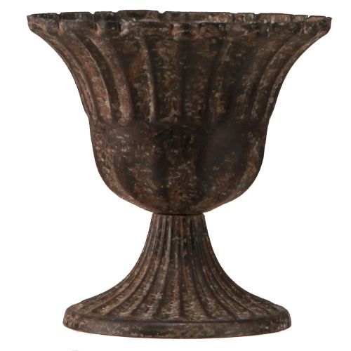 Product Cup vase decorative cup metal brown antique Ø14cm H12cm