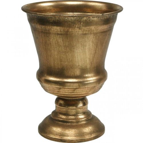 Product Goblet vase gold look goblet antique decoration metal Ø14cm H18.5cm