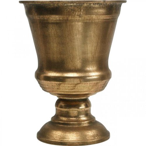 Product Goblet vase gold look goblet antique decoration metal Ø14cm H18.5cm