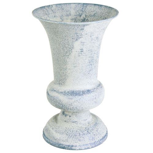 Product Goblet Vase Chalice Design Antique White Blue Ø16.5cm H24cm