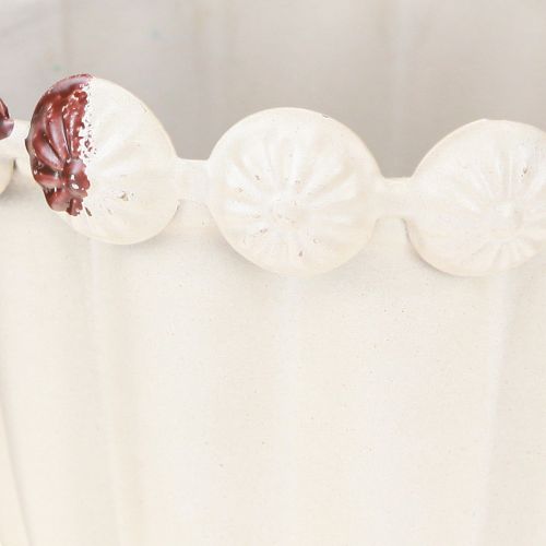 Product Cup vase metal decoration cup cream brown Ø9cm H13cm
