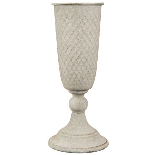 Product Goblet vase made of metal chalice vintage in grey Ø10cm H24cm