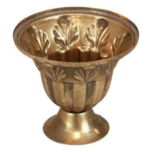 Floristik24 Cup vase decoration cup metal gold antique look Ø13cm H11.5cm