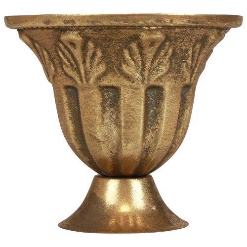 Floristik24 Cup vase decoration cup metal gold antique look Ø13cm H11.5cm