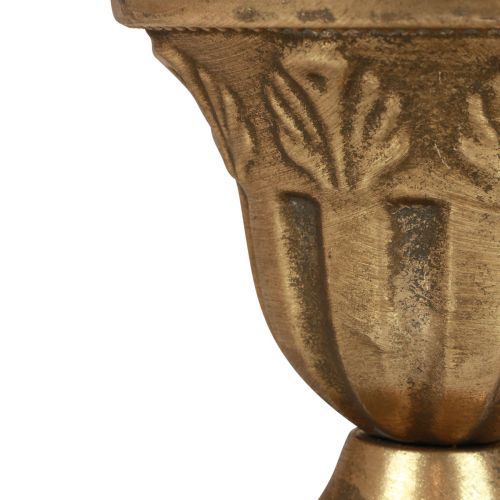 Floristik24 Cup vase decoration cup metal gold antique look Ø13cm H11.5cm