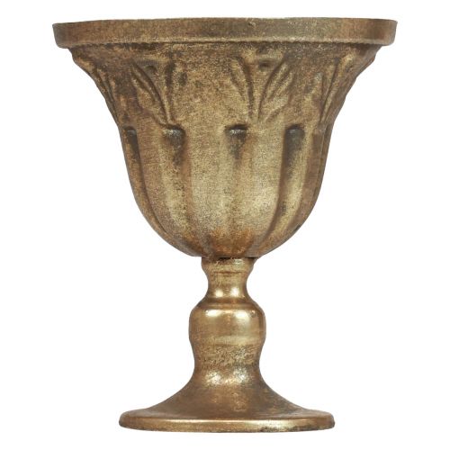 Floristik24 Cup vase decoration cup metal goblet gold antique Ø13cm H15.5cm