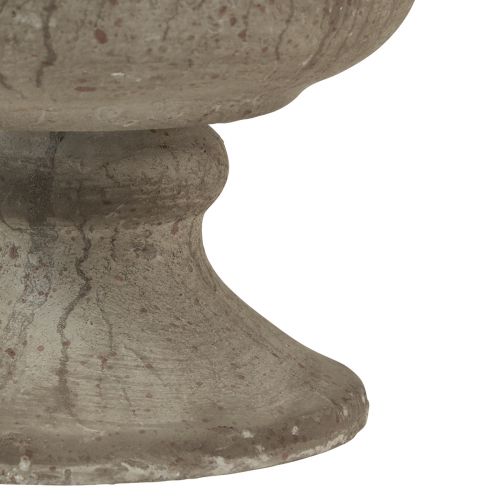 Floristik24 Cup vase metal decorative bowl grey antique Ø13.5cm H15cm