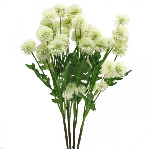 Artificial branch pompom decorative branch white 61cm 4pcs