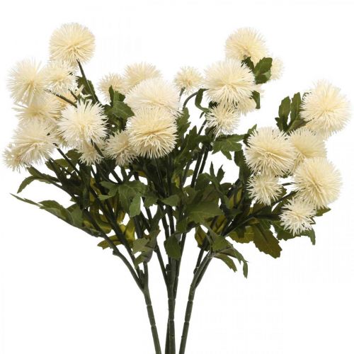 Floristik24 Pompom branch cream deco branch autumn 55cm 4pcs