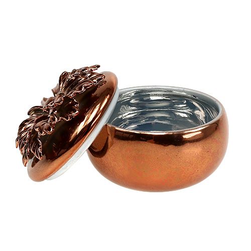 Floristik24 Porcelain box copper Ø7,5cm H6cm