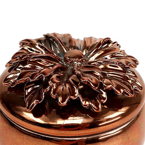 Floristik24 Porcelain box copper Ø7,5cm H6cm