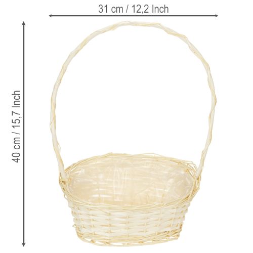 Gift basket 27cm x 18cm H43cm light | Floristik24.co.uk