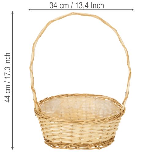 Gift basket approx. 30cm x 23cm, light-colored | Floristik24.co.uk