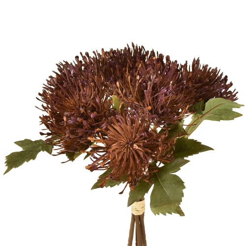 Protea artificial pincushion Leucospermum purple 30cm 6 pcs