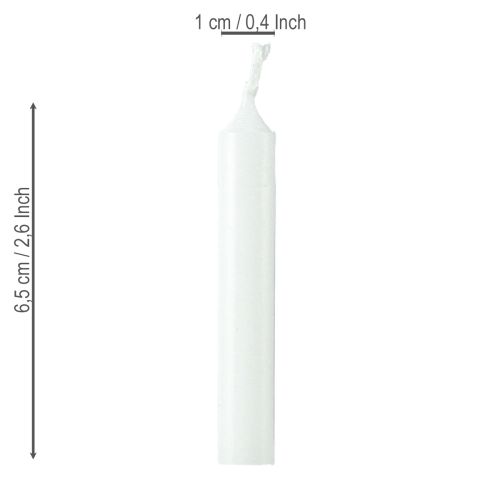 Product Doll candles 10mm Wiedemann candles white 65/10 50 pieces