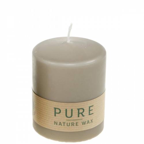 Floristik24 Pure pillar candle brown 90/70 candle sustainable stearin and rapeseed natural wax