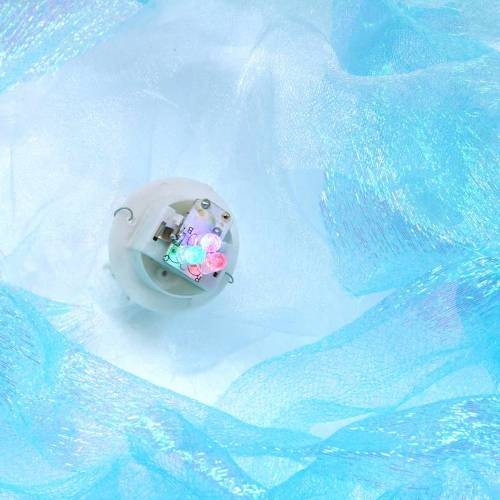 Floristik24 Decorative jellyfish to hang blue shimmering with LED light Ø26 H65cm