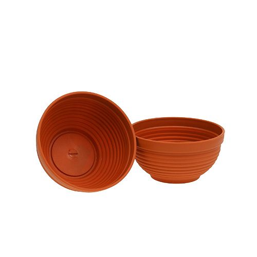 Floristik24 R-bowl plastic terracotta Ø15cm, 10 pieces