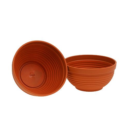 Product R-bowl plastic terracotta Ø19cm, 10 pieces