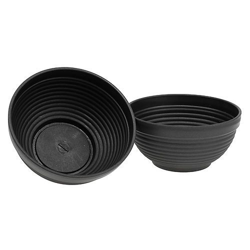 Floristik24 R-bowl plastic anthracite 19cm, 10pcs