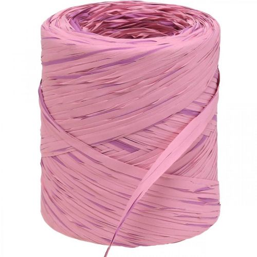 Floristik24 Raffia multicolor gift ribbon pink, florist supplies, decorative ribbon L200m