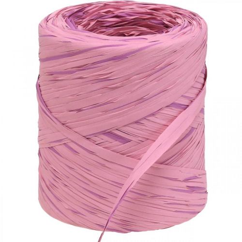 Floristik24 Raffia multicolor gift ribbon pink-pink, florist supplies, decorative ribbon L200m