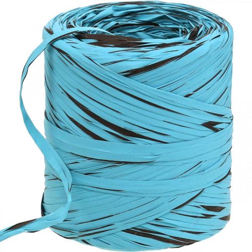 Product Decorative ribbon made of plastic, raffia, multicolored gift ribbon blue-brown L200m