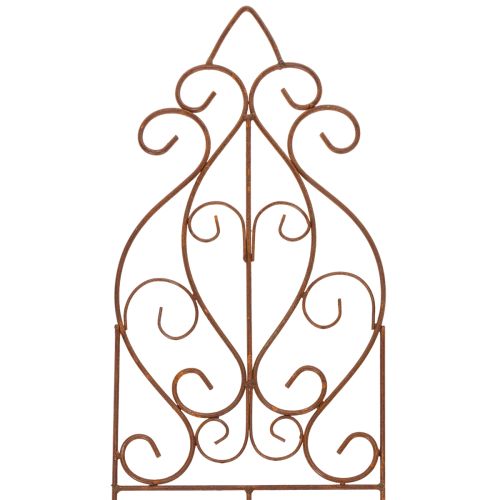 Trellis with a romantic design for roses and climbing plants in flower beds, 64cm