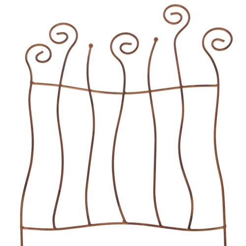 Trellis, climbing aid, curved metal, artistic garden decoration, 72cm
