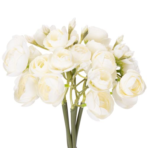 Artificial Ranunculus Bouquet, Long-Lasting Flower Decoration for Spring, 32cm, 5 Pieces