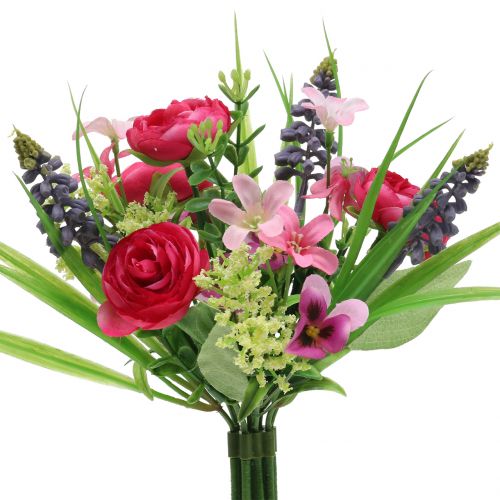 Floristik24 Ranunculus bouquet with grape hyacinths Pink 25cm