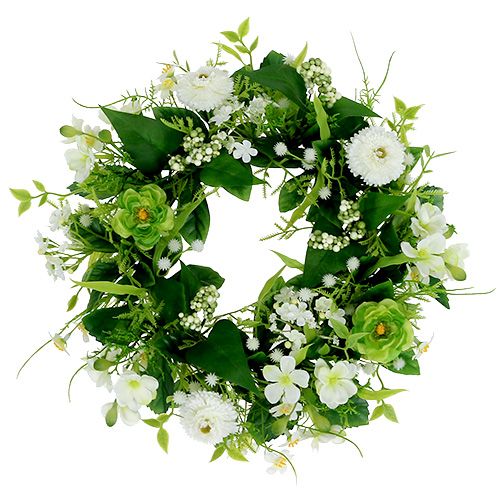 Floristik24 Ranunculus wreath with Bellis White Ø30cm