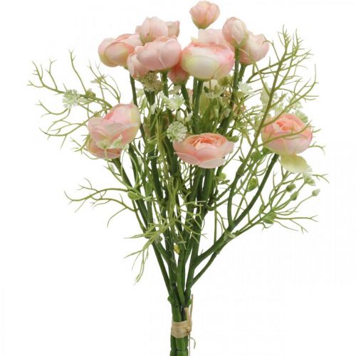 Floristik24 Artificial Ranunculus Bouquet Flower Decoration Silk Flowers Pink L37cm