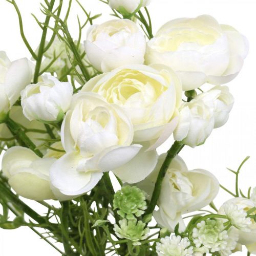 Product Ranunculus Bouquet Artificial Flowers Silk Flowers White L37cm