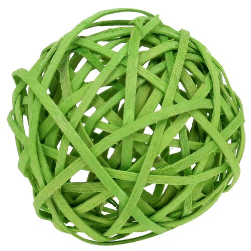 Floristik24 Rattanball light green Ø6cm 6pcs
