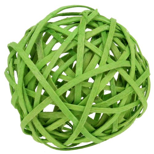 Product Rattanball light green Ø6cm 6pcs