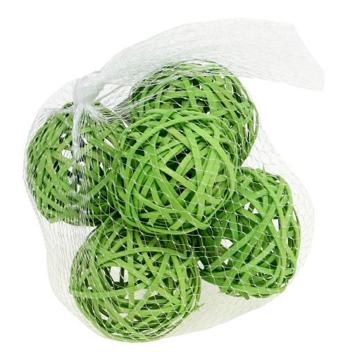 Floristik24 Rattanball light green Ø6cm 6pcs