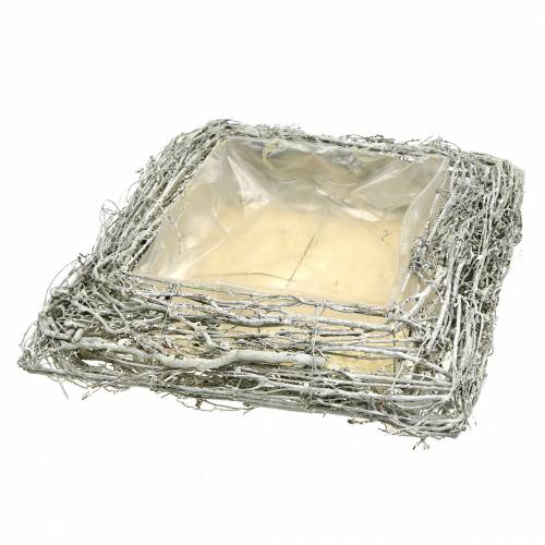 Product Plant cushion branches washed white 40cm x 40cm H10cm
