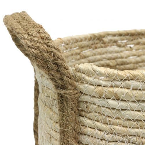 Floristik24 Rattan basket nature/brown Ø40/32/26cm 3pcs